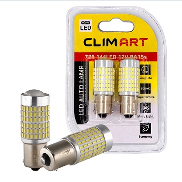 Лампа светодиодная CA T25 144LED 12V (P21W) /к-т 2шт