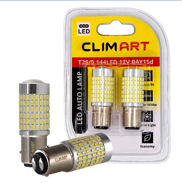 Лампа светодиодная CA T25/5 144LED 12V (P21/5W) /к-т 2шт