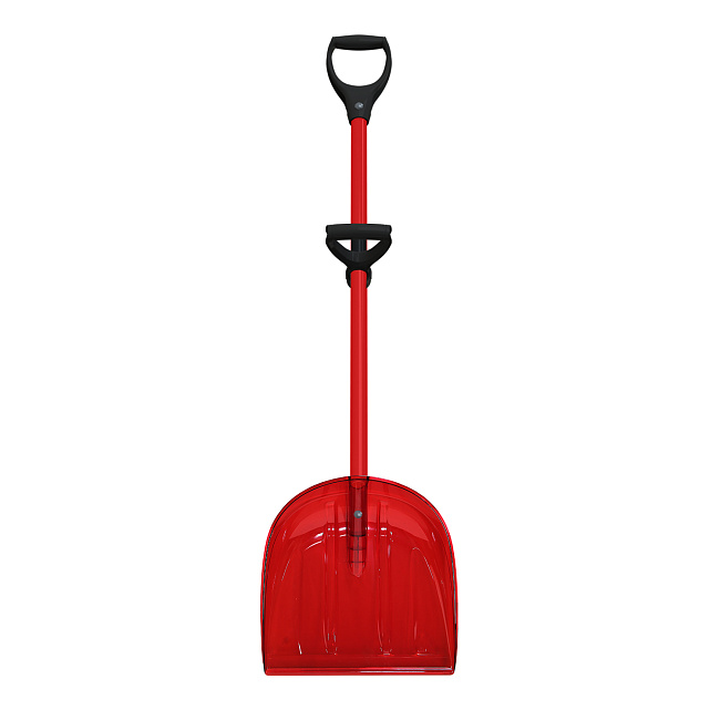 Лопата снег. 141*45*11 ковш ПК №4 красн/черенок ст красн/D-руч черн+доп рук