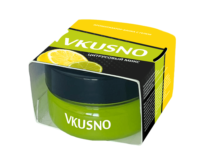 Аром. банка гелевый "Vkusno" Цитрусовый микс