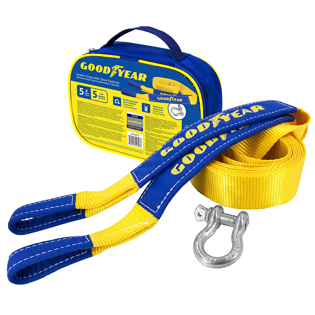 Стропа динамическая (рывковая) с шаклом GY 5 тонн, 5 метров