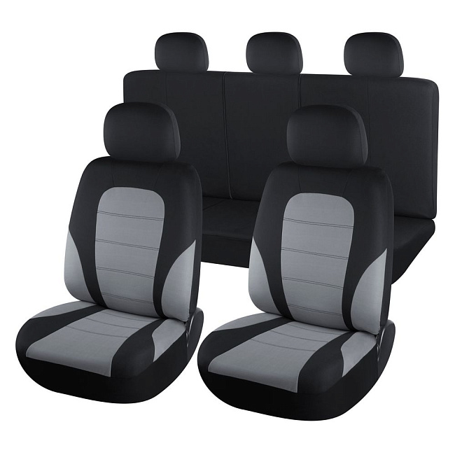 Авточехол AZARD Полиэстер Leader, 9 пр. /серый/