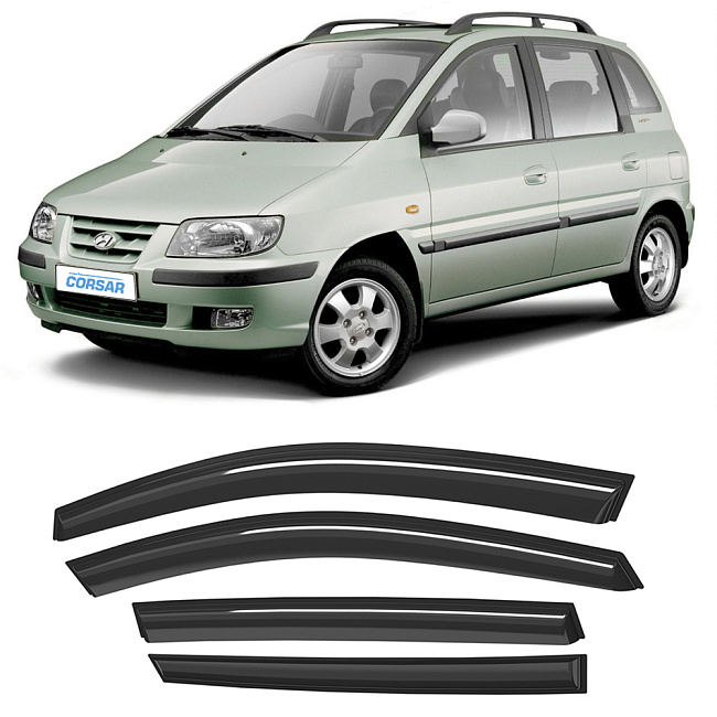 Дефлекторы CORSAR Hyundai Matrix 01-10 хетчбек, нак., 4шт