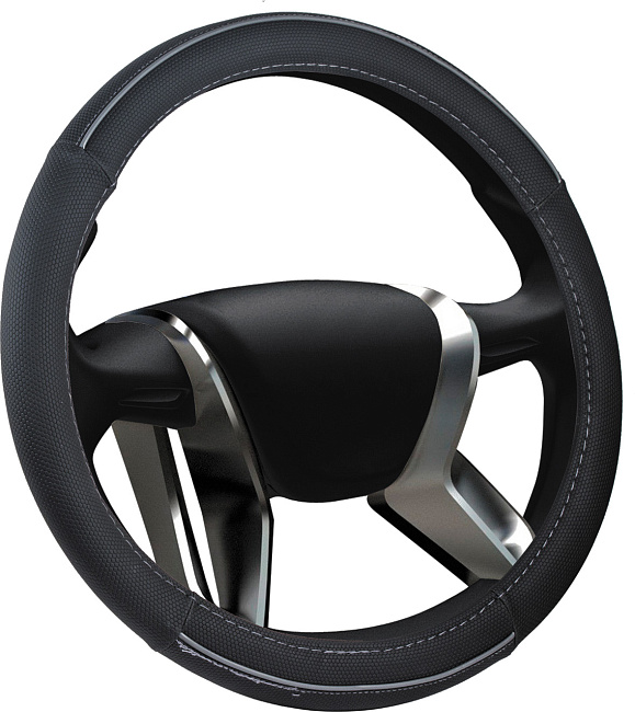 Оплетка Объемный винил M, 38см /СЕРЫЙ/