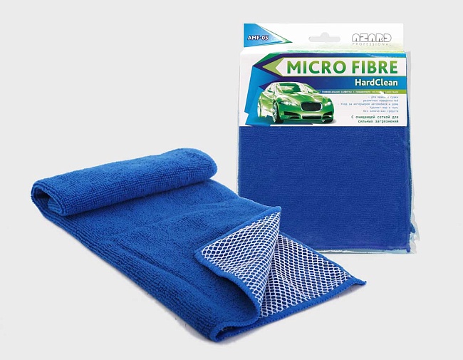 Салфетка с сеткой из микрофибры HardClean 35х40
