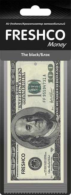 Аром. подв. карт. "100$" Черная линия