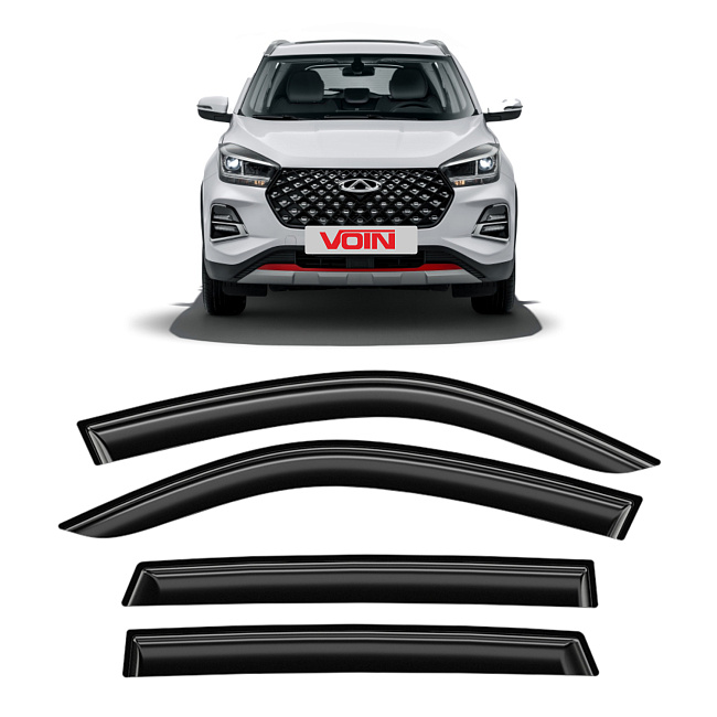 Дефлекторы VOIN Chery Tiggo 4/Tiggo 4 Pro 17-н.в. кроссовер, нак., 4шт