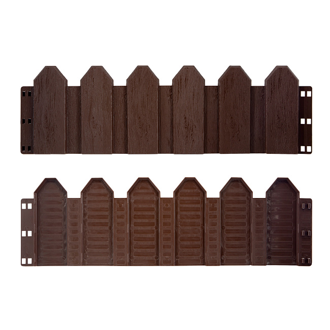 Заборчик для сада декоративный Lucky Way, 60 см, 5 шт, коричневый