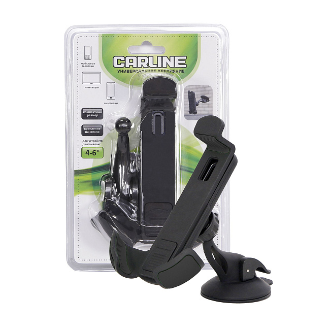 Держатель CARLINE® раздвижной для телефона/смартфона с экраном 3.5~6.3"" на лобовое стекло