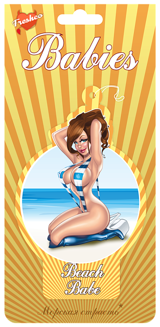 Аром. подв. карт. "Babies Beach Babe" Морск.свеж.