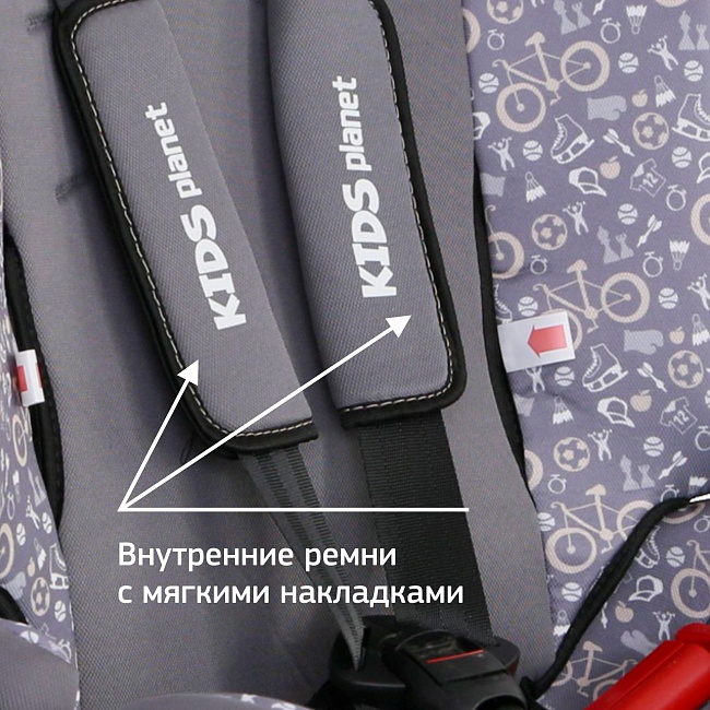 УУД Kids Planet Meteor гр.I/II/III, велосипед серый