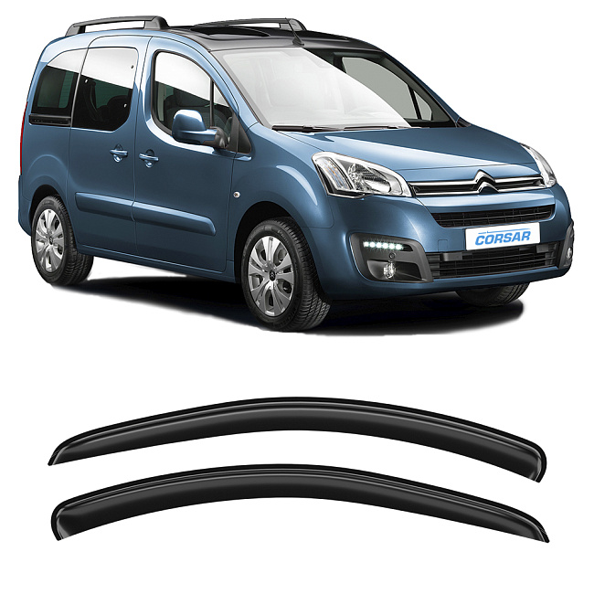 Дефлекторы CORSAR Citroen Berlingo VU II 08-22 фургон, нак., 2шт