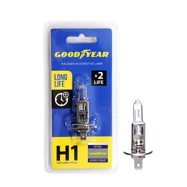 Автолампа GY Н1 12V 55W P14,5s Long Life (блистер)