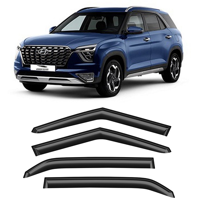 Дефлекторы Hyundai Creta 21-н.в. кроссовер, нак., неломающиеся, 4шт