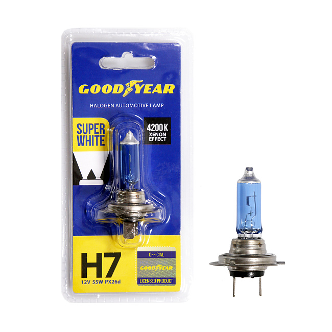 Автолампа GY Н7 12V 55W PX26d Super White (блистер)