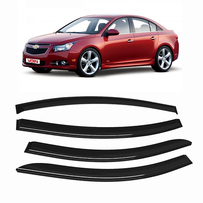 Дефлекторы VOIN Chevrolet Cruze 09-15 седан, нак., 4шт