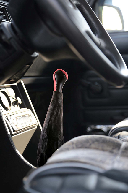 Ручка КПП ВАЗ 2107 Кожа в блистере /красный/