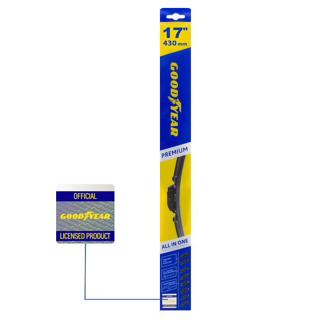 Щетка бескаркасная PREMIUM 17"/430 мм