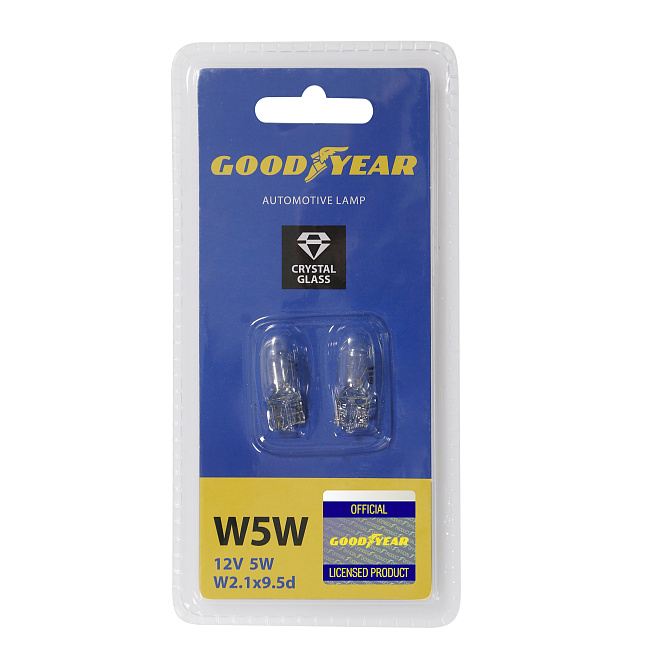 Автолампа GY W5W 12V 5W W2.1x9.5d (блистер: к-т 2шт)