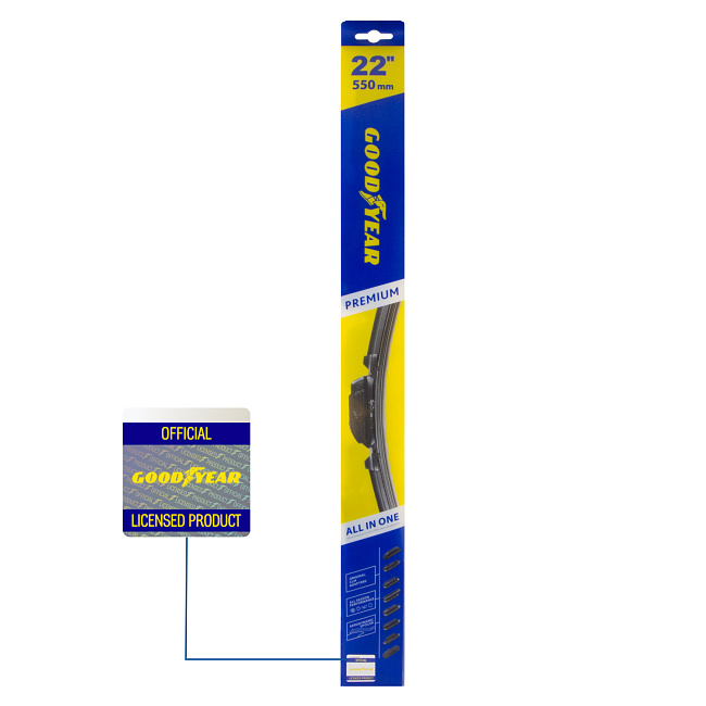 Щетка бескаркасная PREMIUM 22"/550 мм