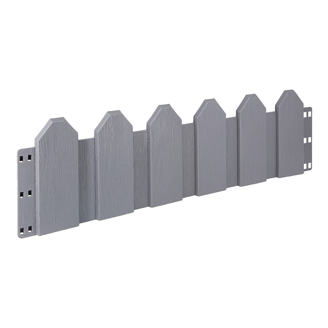 Заборчик для сада декоративный Lucky Way, 60 см, 10 шт, серый