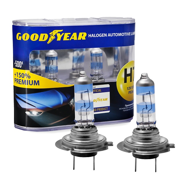 Автолампа GY Н7 12V 55W PX26d Premium +150% (бокс: к-т 2шт)