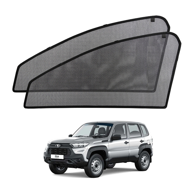 Шторки боковые стекла перед. Voron Chevrolet Niva 2123 02-20/Lada Travel 20-нв 2шт