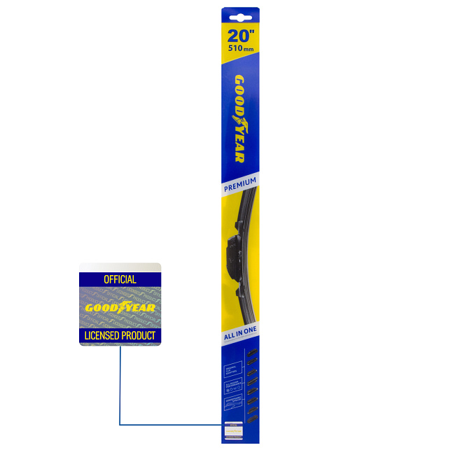 Щетка бескаркасная PREMIUM 19"/480 мм