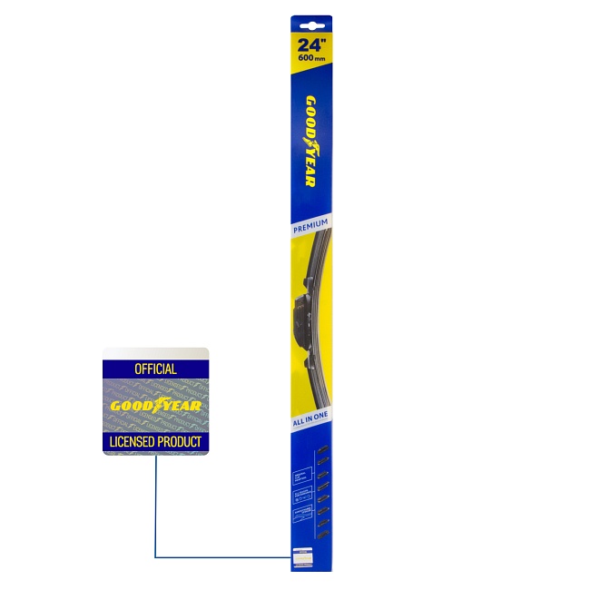 Щетка бескаркасная PREMIUM 24"/60 cm