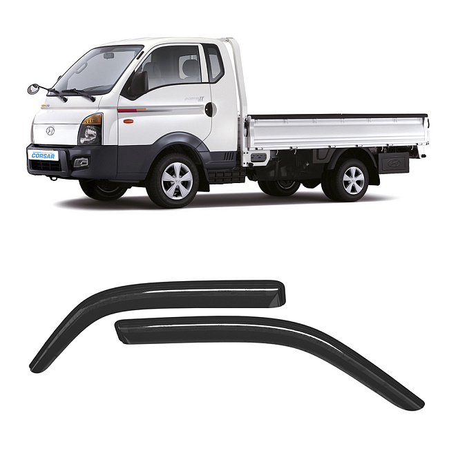 Дефлекторы CORSAR Hyundai Porter/H-100 II 06-н.в. фургон, нак., 2шт