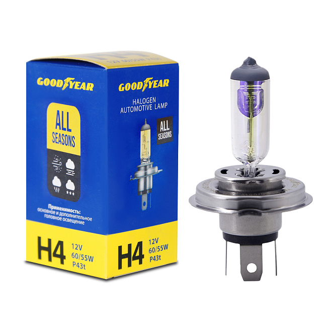 Автолампа GY Н4 12V 60/55W P43t All seasons