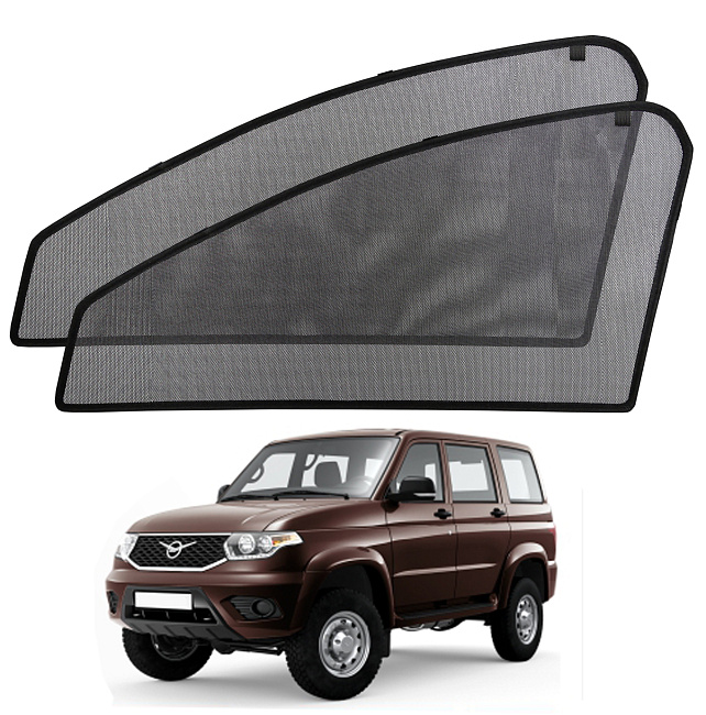 Шторки боковые стекла перед. Voron UAZ Patriot 05-нв 2шт