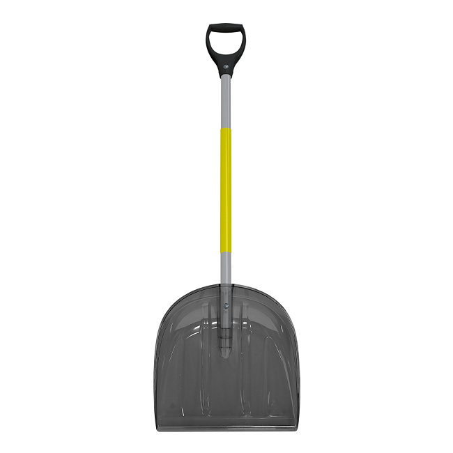 Лопата снег. 141*45*11 ковш ПК №4 дым/черенок алюм желт накл/D-руч черн