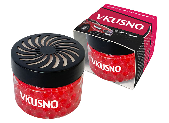 Аром. банка с гел. шар. "Vkusno" Новая машина