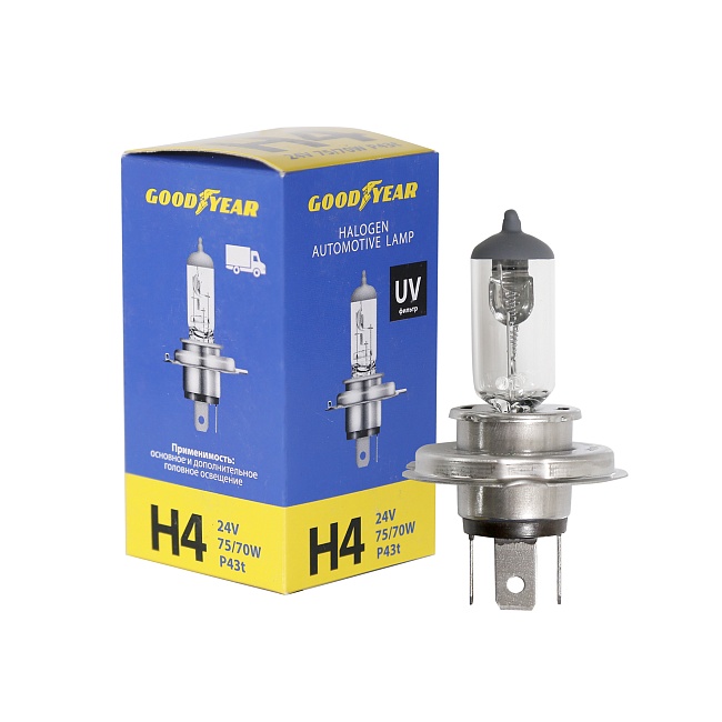 Автолампа GY Н4 24V 75/70W P43t