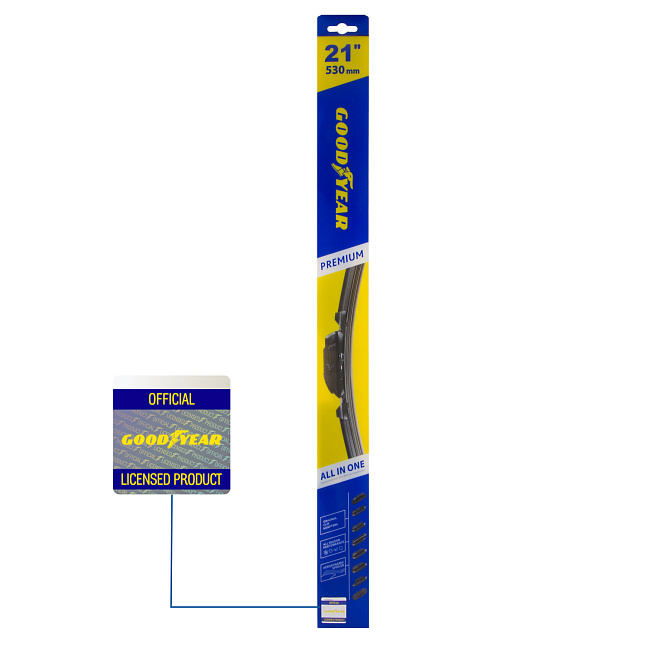Щетка бескаркасная PREMIUM 21"/530 мм