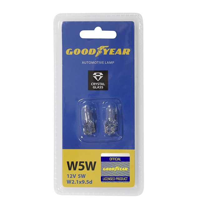 Автолампа GY W5W 12V 5W W2.1x9.5d (блистер: к-т 2шт)