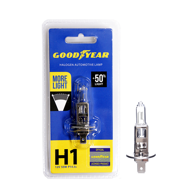 Автолампа GY Н1 12V 55W P14,5s More Light (блистер)