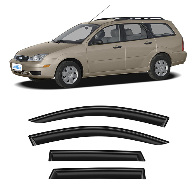 Дефлекторы CORSAR Ford Focus I wagon 98-04 универсал, нак., 4шт