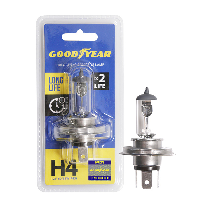 Автолампа GY Н4 12V 60/55W P43t Long Life (блистер)