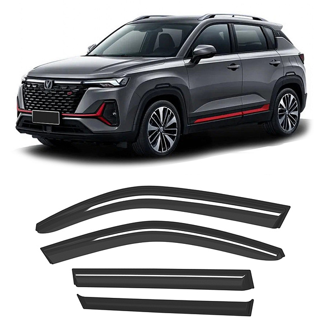 Дефлекторы Changan CS35PLUS 18-н.в. кроссовер, нак., неломающиеся, 4шт