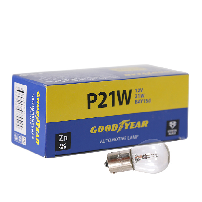 Автолампа GY P21W 12V 21W BA15s (коробка: 10шт)