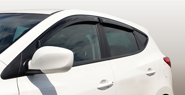 Дефлекторы Hyundai ix35 10-15 кроссовер, нак., неломающиеся, 4шт МП