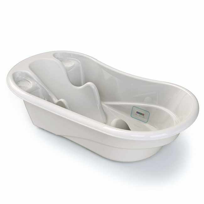 Ванночка для купания Kidwick МП Лайнер с термометром, сер./т.сер. (инд)