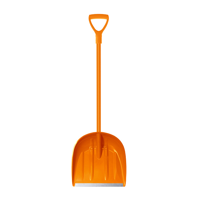 Лопата снег. 141*45*11 ковш ПП №4 оранж/черенок ст мат оранж/V рук оранж