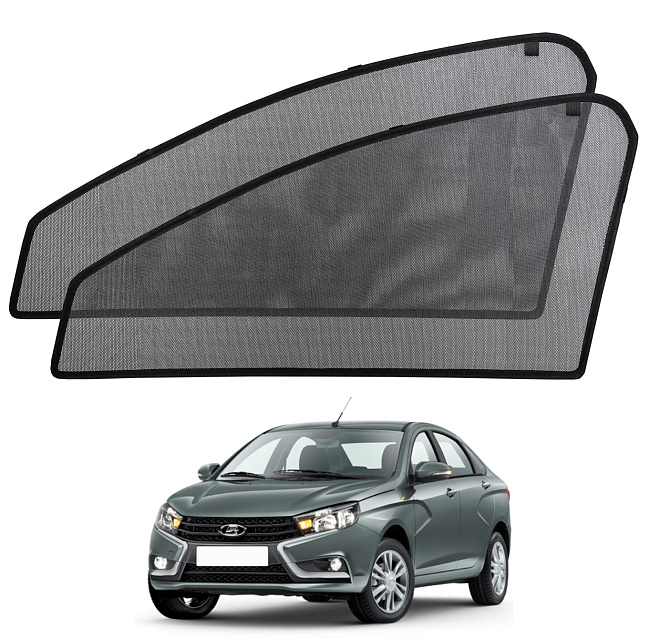 Шторки боковые стекла перед. Voron Lada Vesta 15-нв,Vesta SW Cross 17-нв 2шт