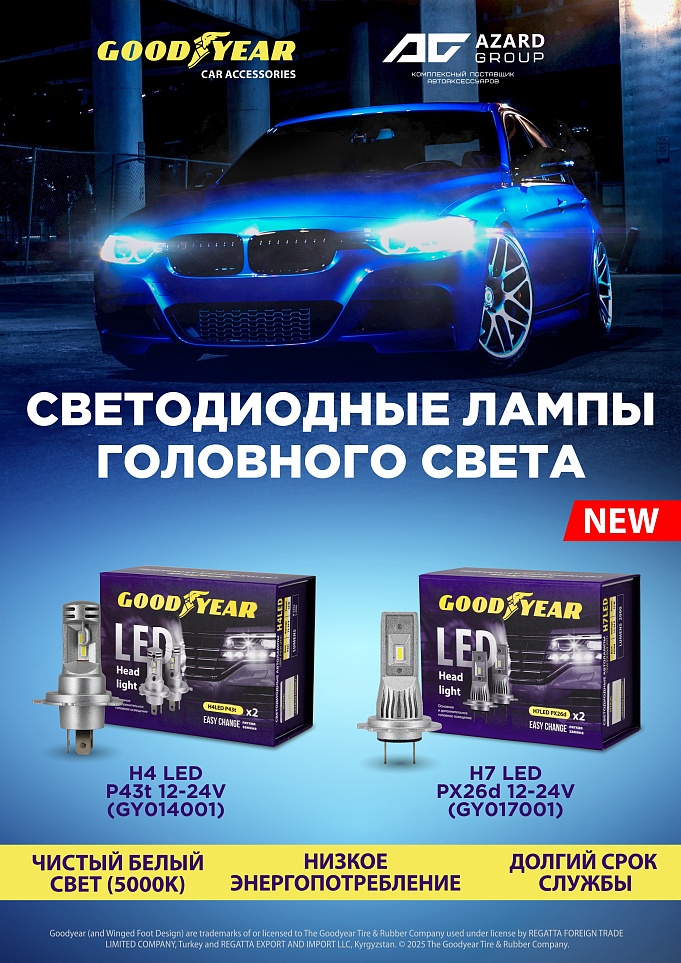 Расширение линейки светодиодных ламп Goodyear