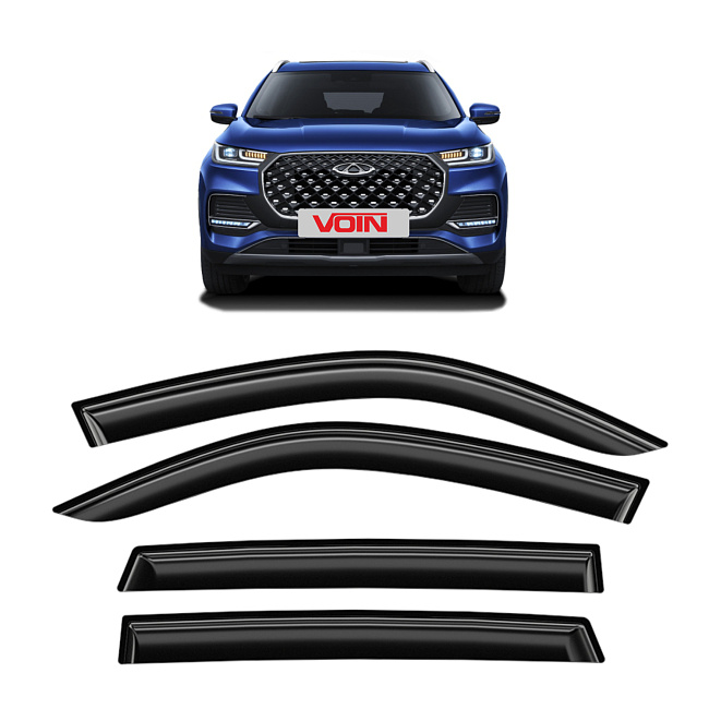 Дефлекторы VOIN Chery Tiggo 8 Pro/8 Pro Max,Xcite X-Cross8 21-н.в. кроссовер, нак., 4шт