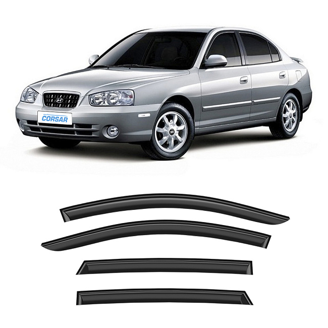 Дефлекторы CORSAR Hyundai Elantra XD 00-11 седан, нак., 4шт
