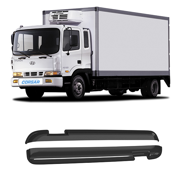 Дефлекторы CORSAR Hyundai HD120 97-н.в. грузовик, нак., 2шт
